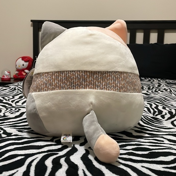 Original squishmallow 12 “ Camette the cat scarf round winter Christmas plush - Picture 10 of 15